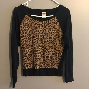 PINK cheetah long sleeve tee